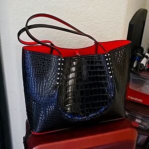 Christian LouboutinCabarock Large in Croc Embossed Leather